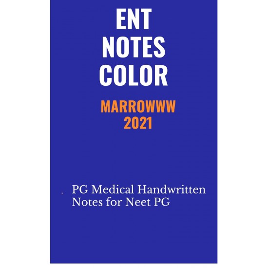 Ent Colored Handwritten Notes 2021 by Marrow 