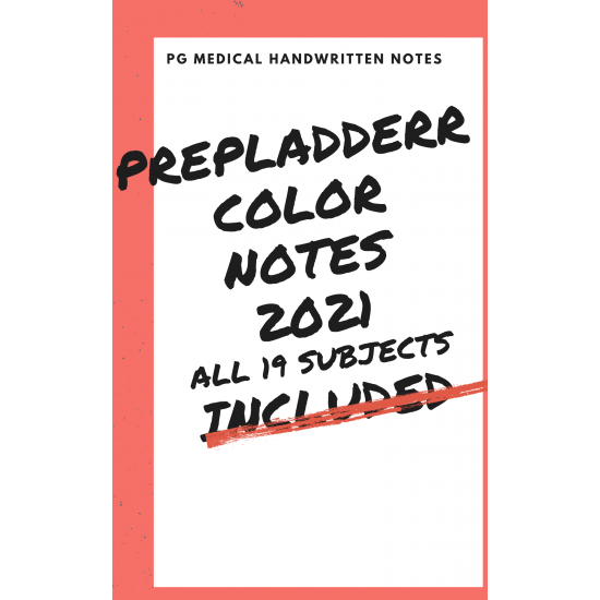 Prepladder Complete Colour 19 Subjects Notes 2021 for NEET PG