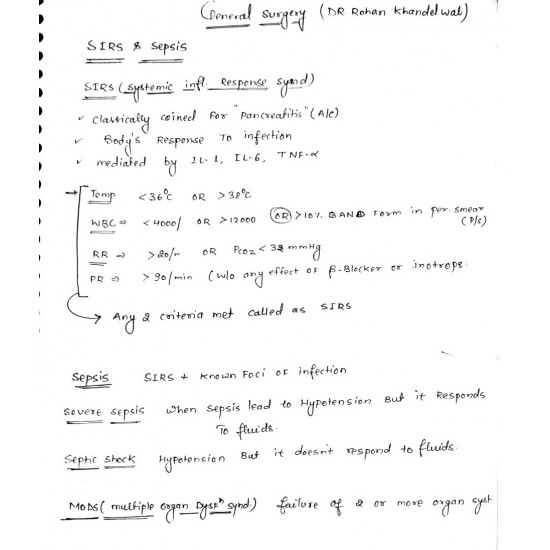 Surgery Classroom Complete Handwritten Notes 2019 by Marroww