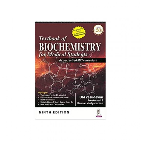 Textbook Of Biochemistry For Medical Students 9th Edition By DM Vasudevan