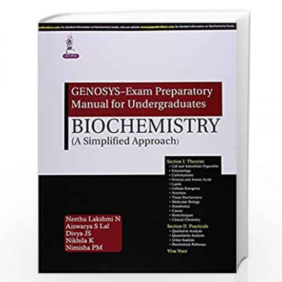 GENOSYS EXAM PREPARATORY MANUAL FOR UNDERGRADUATES BIOCHEMISTRY 